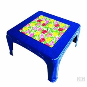 โต๊ะญี่ปุ่นเหลี่ยม คละลาย สีน้ำเงิน ขนาด 71x71x35cm.(12)